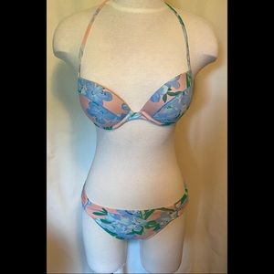 Aerie Emma 2 piece floral swimsuit